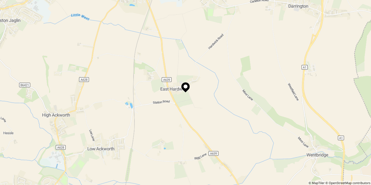 Approximate location of Darrington Road, East Hardwick, WF8