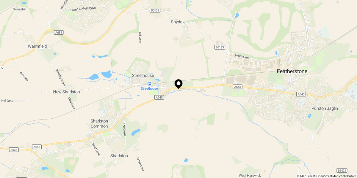 Approximate location of Wakefield Road, Streethouse, Pontefract, WF7