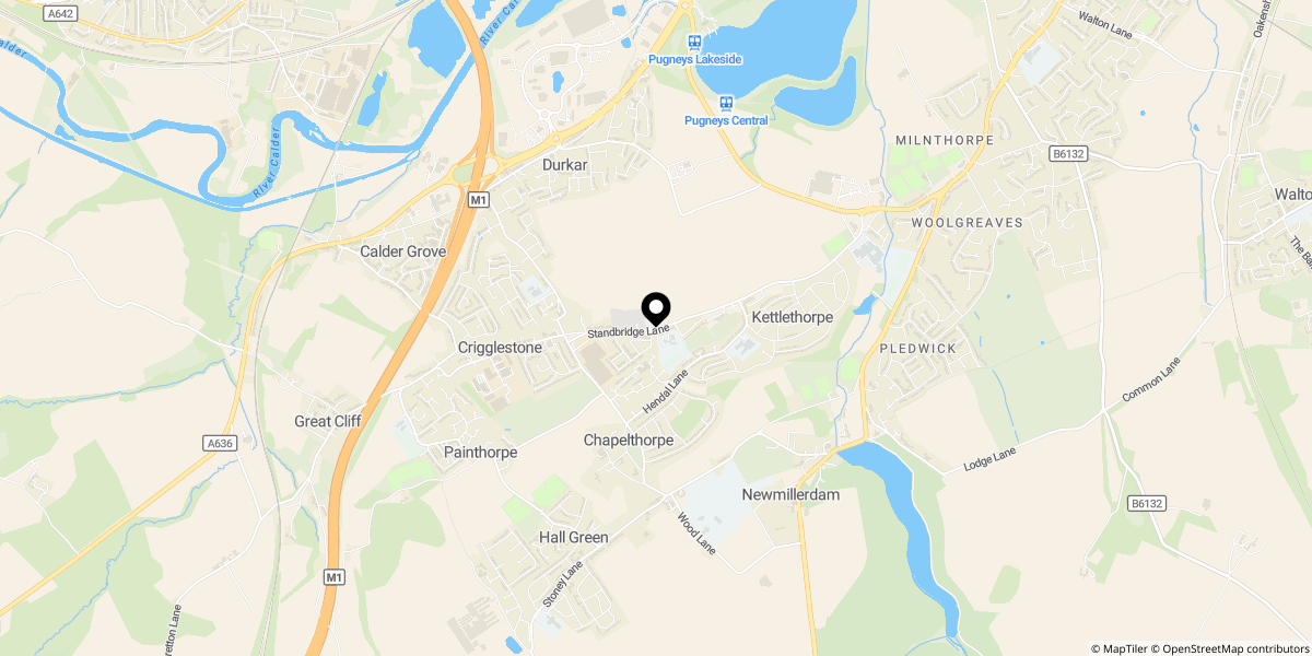 Approximate location of Cotham Drive, Wakefield, WF2
