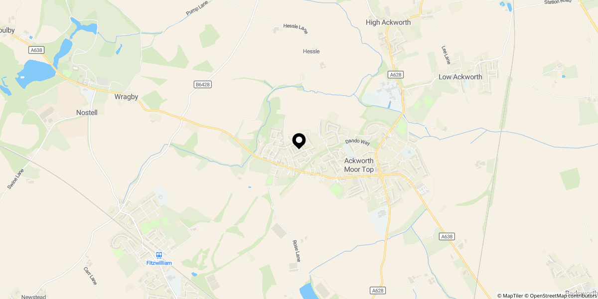 Approximate location of Seals Drive, Ackworth, WF7