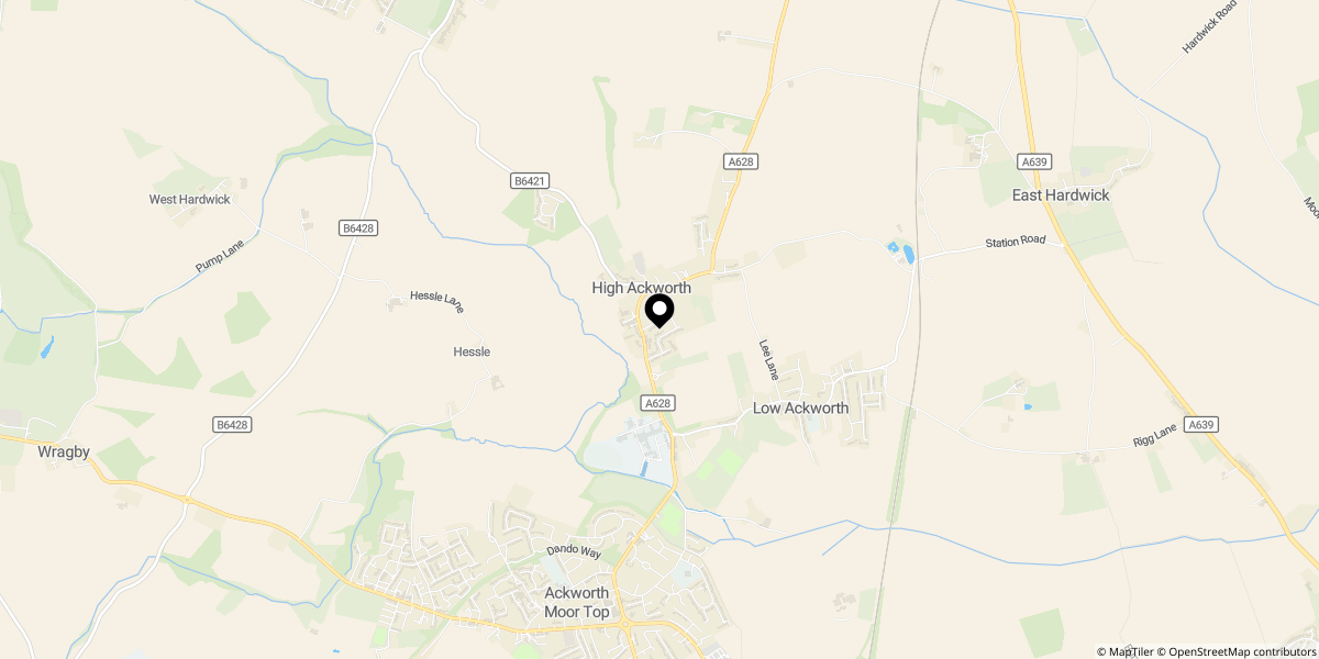 Approximate location of Wenthill Close, Ackworth, WF7