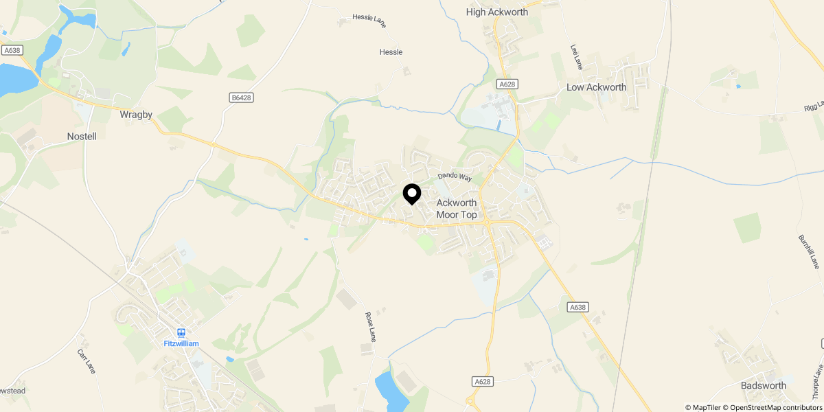 Approximate location of Seals Drive, Ackworth, WF7