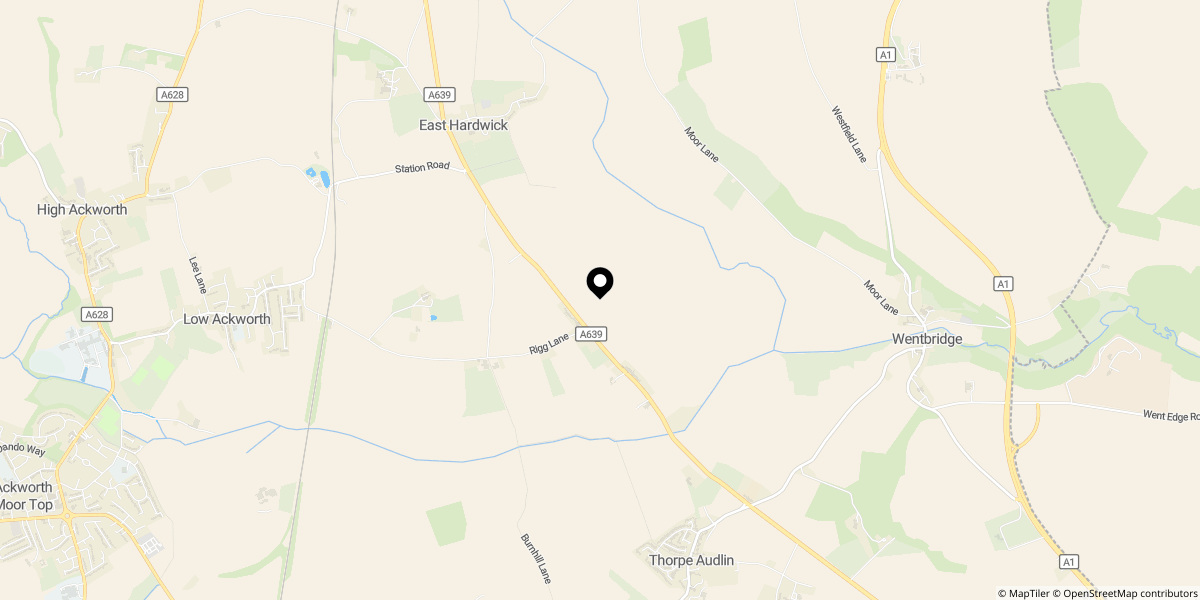 Approximate location of Doncaster Road, East Hardwick, WF8