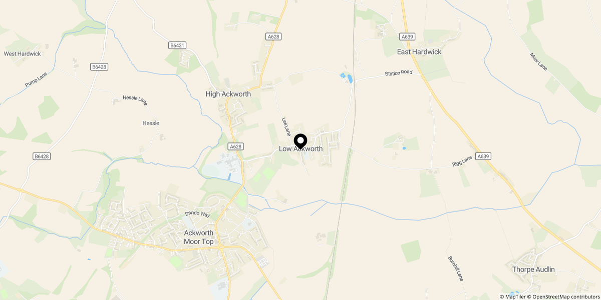 Approximate location of Beechwood Dale, Ackworth, WF7