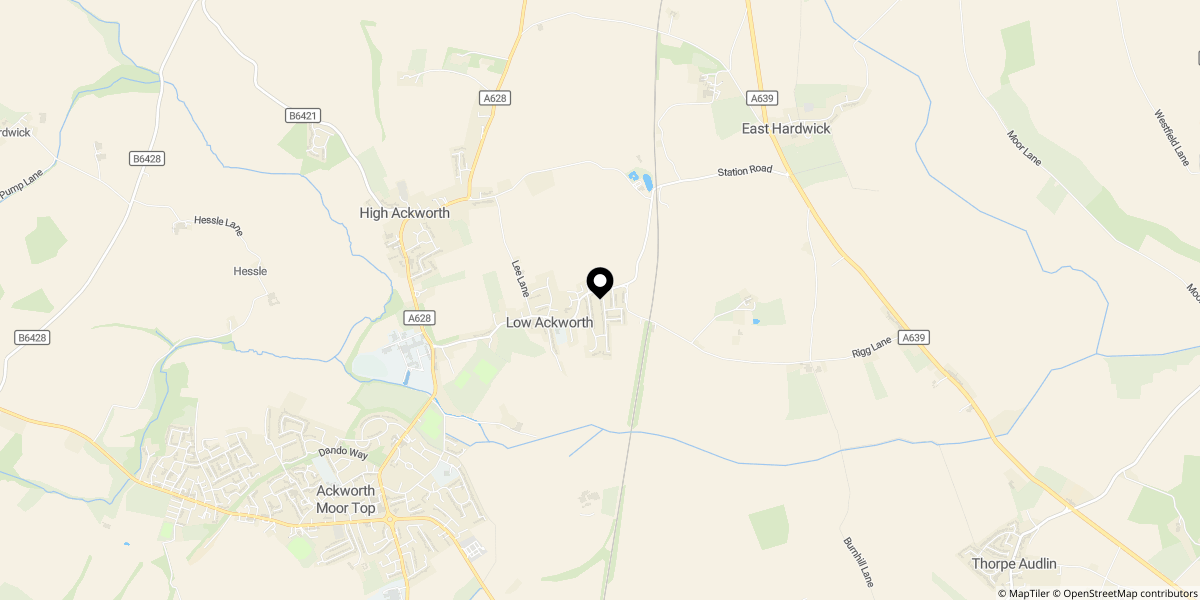 Approximate location of Langdale Drive, Low Ackworth, WF7