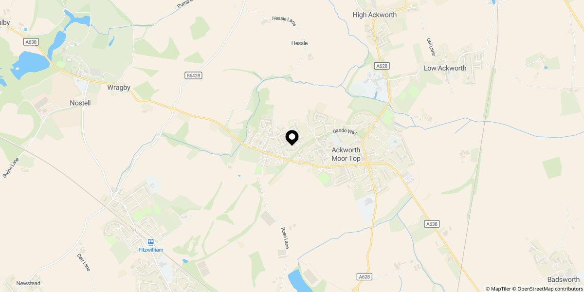 Approximate location of Seals Drive, Ackworth, WF7