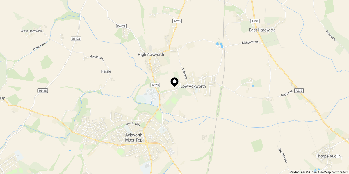 Approximate location of Beaufort Mews, Ackworth, WF7