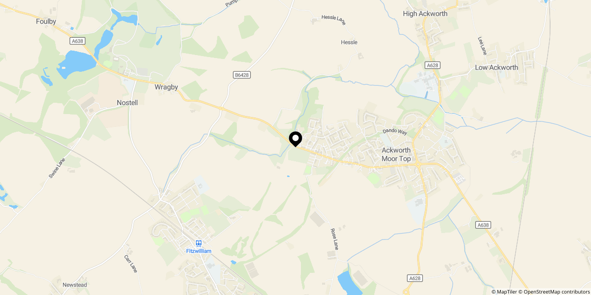 Approximate location of Madison Close, Ackworth, WF7